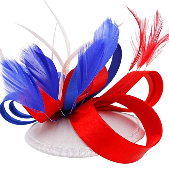 Red White and Blue Fascinator - Picture 2 of 2